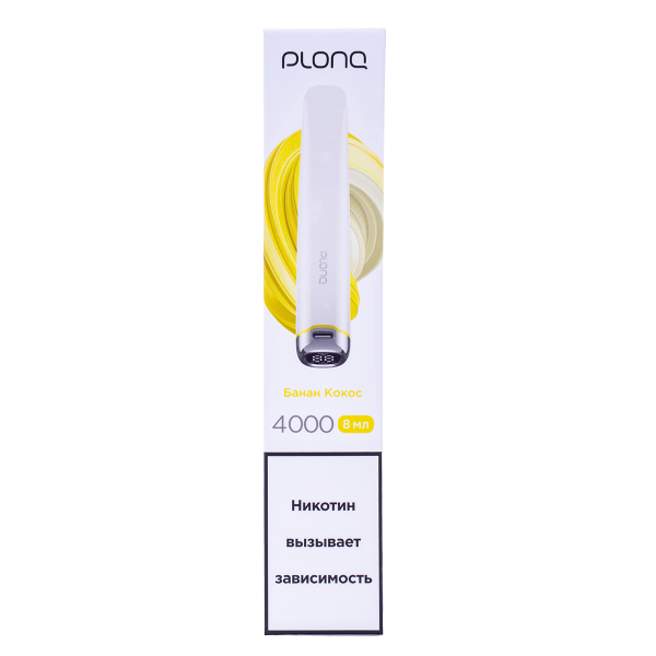 Электронка Plonq Plus Pro Банан Кокос (4000 Затяжек) 20 Мг в Краснодаре