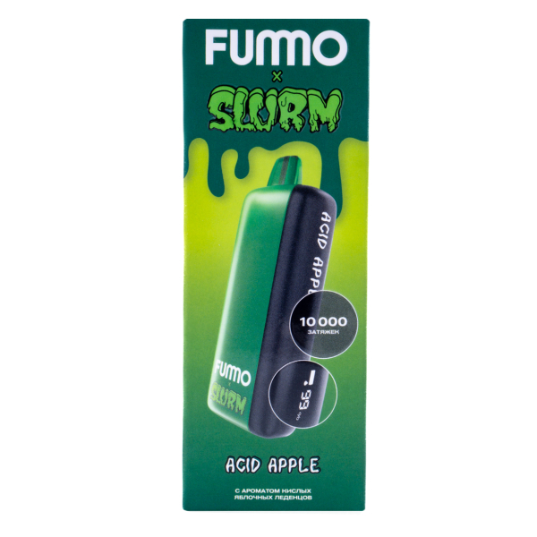 Электронка Fummo Indic Slurm Кислые Яблочные Леденцы (10 000 Затяжек) в Краснодаре