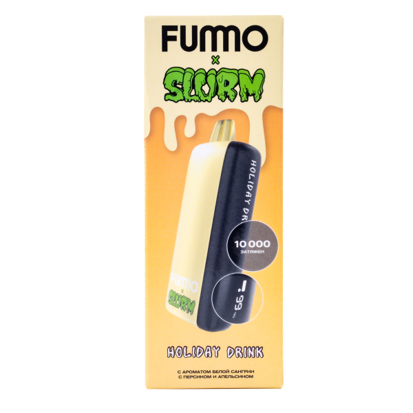 Электронка Fummo Indic Slurm Белая Сангрия С Персиком И Апельсином (10 000 Затяжек) в Краснодаре