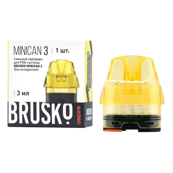 Сменный Картридж Brusko Minican 3, (Жёлтый), 3 Мл, Упак. 1 Шт в Краснодаре