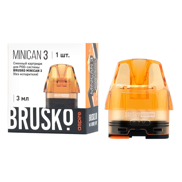 Сменный Картридж Brusko Minican 3, (Оранжевый), 3 Мл, Упак. 1 Шт в Краснодаре