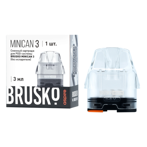Сменный Картридж Brusko Minican 3, (Прозрачный), 3 Мл, Упак. 1 Шт в Краснодаре