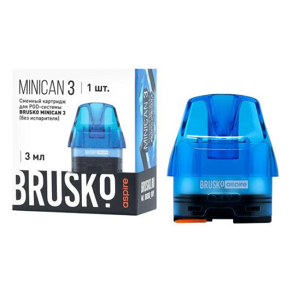 Сменный Картридж Brusko Minican 3, (Синий), 3 Мл, Упак. 1 Шт в Краснодаре