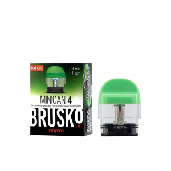 Сменный Картридж Brusko Minican 4 (3Мл) 0,8 Ом, Упак. 1 Шт зеленый в Краснодаре