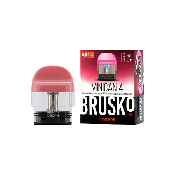 Сменный Картридж Brusko Minican 4 (3Мл) 0,8 Ом, Упак. 1 Шт розовый в Краснодаре