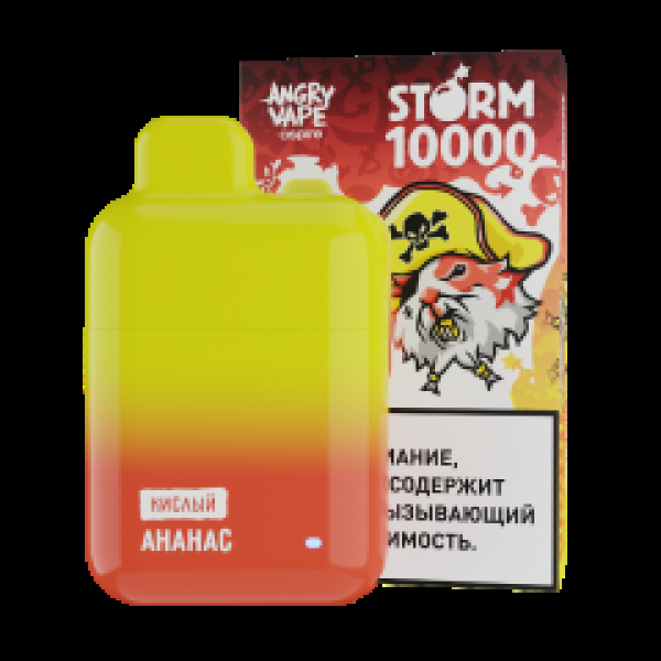 Электронка Angry Vape  Storm Ананас 10000 затяжек в Краснодаре