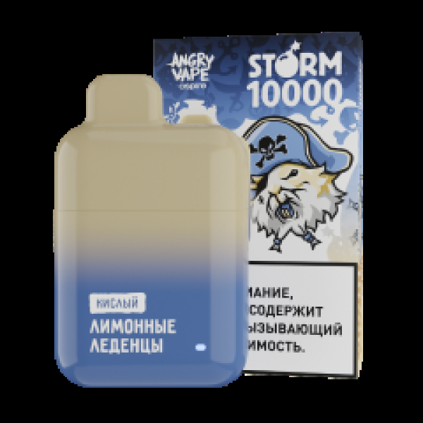 Электронка Angry Vape  Storm Лимонные Леденцы 10000 затяжек в Краснодаре