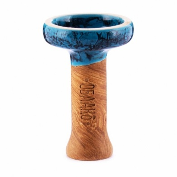 Чаша Облако Black Glaze Голубой Черный Мрамор для кальяна в Краснодаре