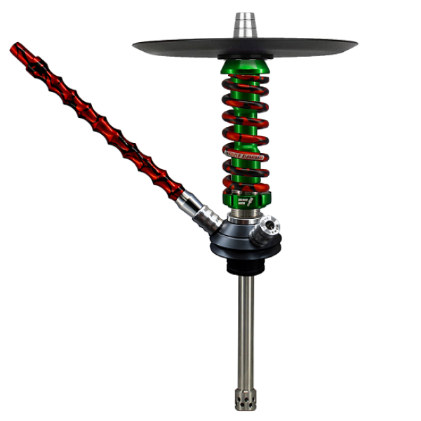 Кальян Mamay Customs Coilovers Micro Зеленый Красный Сплеш  в Краснодаре