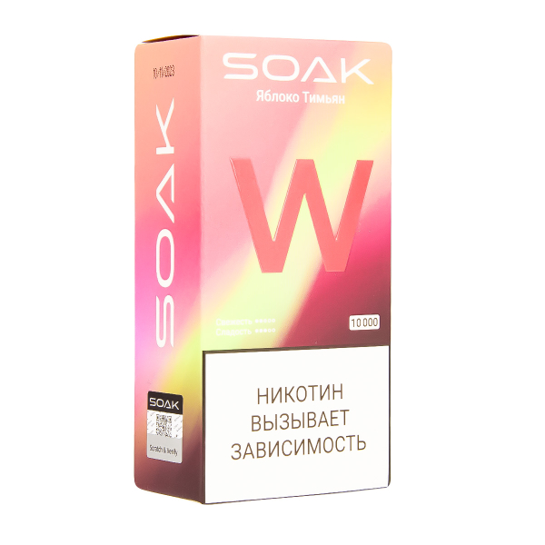 Электронная сигарета Soak W Яблоко Тимьян 10000 в Краснодаре