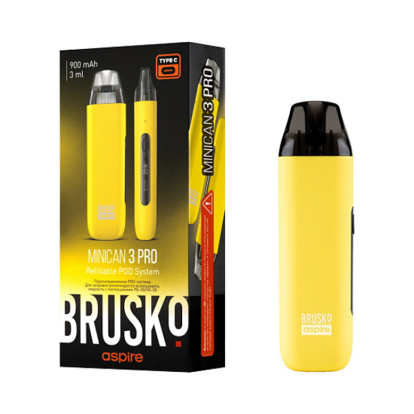 POD-система Brusko Minican 3 Pro желтый в Краснодаре