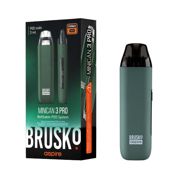 POD-система Brusko Minican 3 Pro зеленый в Краснодаре