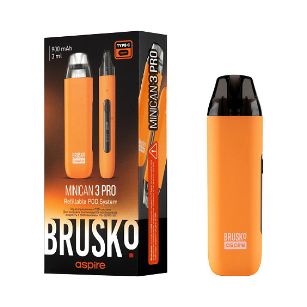 POD-система Brusko Minican 3 Pro оранжевый в Краснодаре