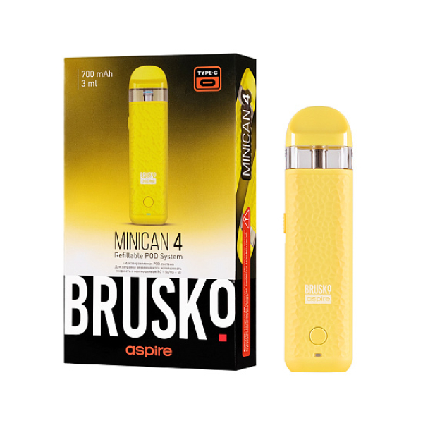 POD-система Brusko Minican 4 Желтый в Краснодаре