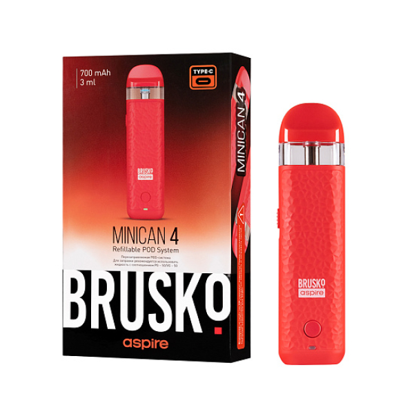 POD-система Brusko Minican 4 Красный в Краснодаре