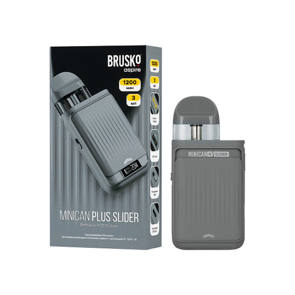 POD-система Brusko Minican Plus Slider Серый в Краснодаре