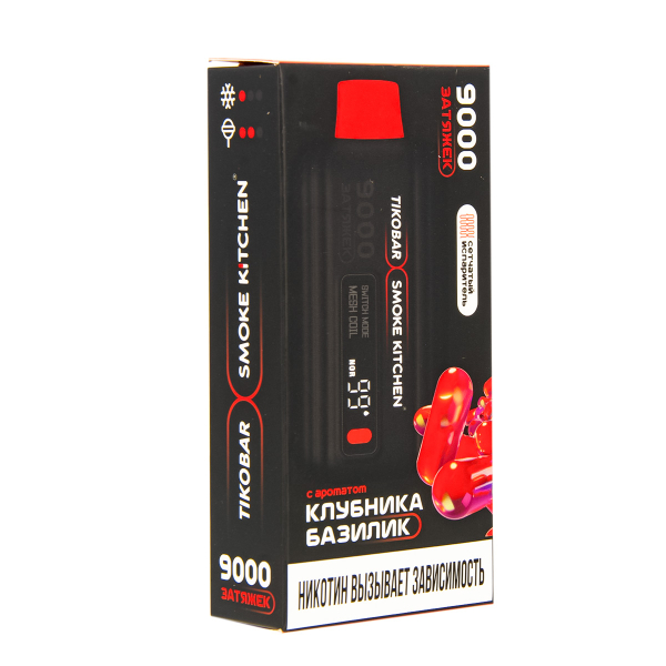 Электронка Tikobar X Smoke Kitchen Solo Клубника Базилик 9000 тяг в Краснодаре