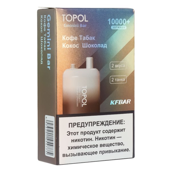 Электронка Topol Gemini Bar Coffee Tobacco | Coconut Chocolate 10000 тяг в Краснодаре