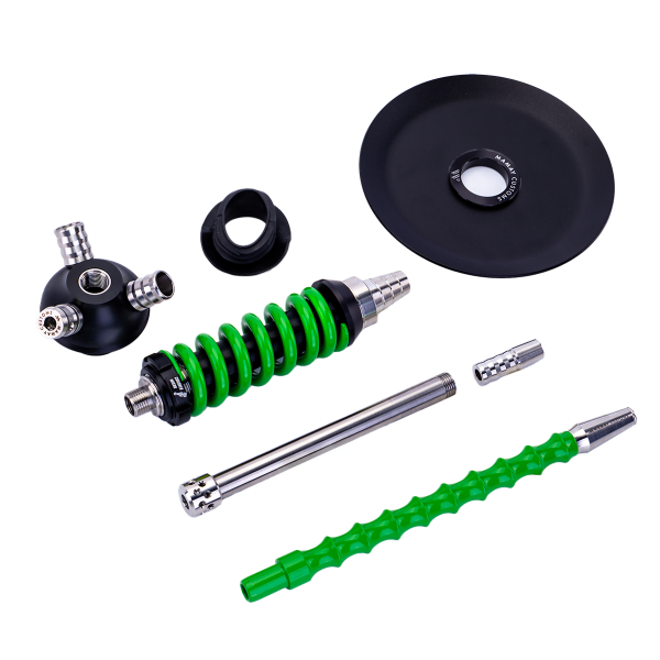 Кальян Mamay Customs Coilover Micro Чёрно Зелёный в Краснодаре