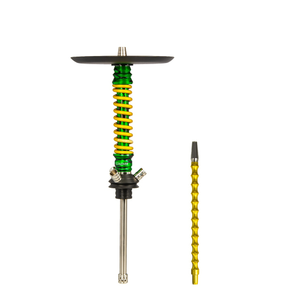Кальян Mamay Customs Coilovers Mini Зелёный Сплеш Золотой в Краснодаре
