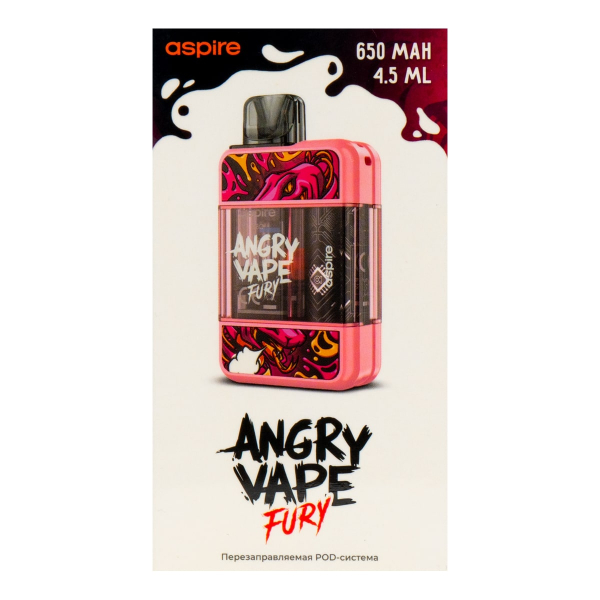 POD-система Brusko Angry Vape Fury 650 Mah Розовый в Краснодаре