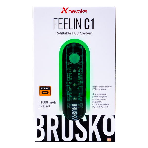 POD-система Brusko Feelin C1 Зеленый в Краснодаре