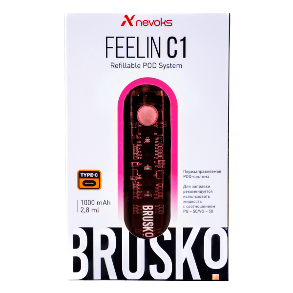 POD-система Brusko Feelin C1 Розовый в Краснодаре