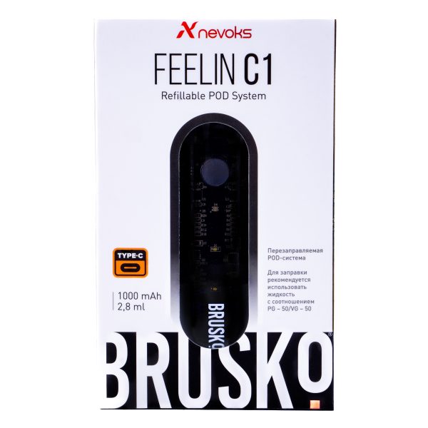 POD-система Brusko Feelin C1 Черный в Краснодаре