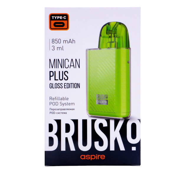 POD-система Brusko Minican Plus Gloss Edition Зелёный в Краснодаре
