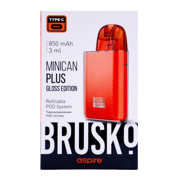 POD-система Brusko Minican Plus Gloss Edition Красный в Краснодаре