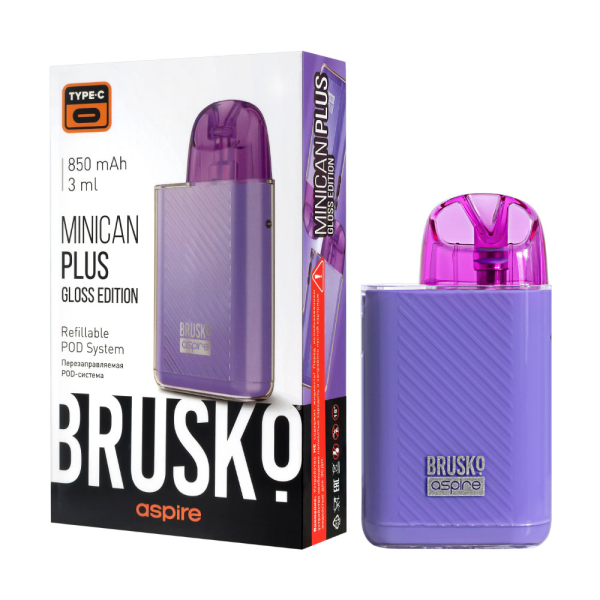 POD-система Brusko Minican Plus Gloss Edition Фиолетовый в Краснодаре