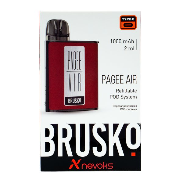 POD-система Brusko Pagee Air Crimson Red Красный в Краснодаре