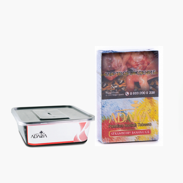 Табак Adalya Strawberry Banana Ice Клубника Банан Лёд 200 грамм в Краснодаре