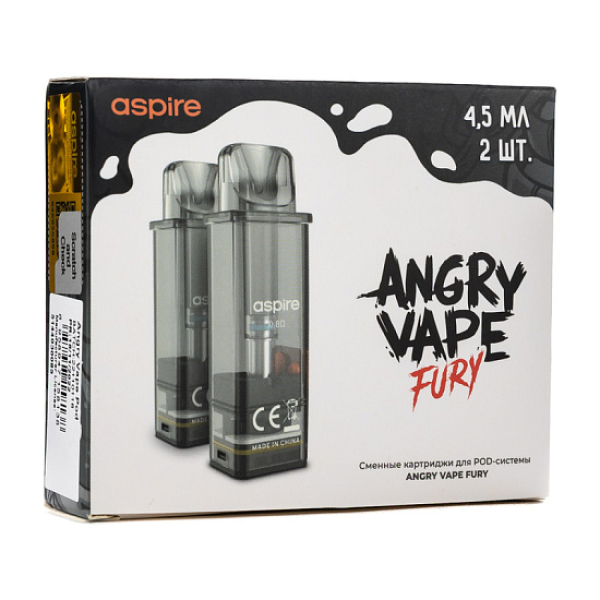 Картридж Angry Vape Fury 45 мл 0.8 Ом ( 2 шт.) в Краснодаре
