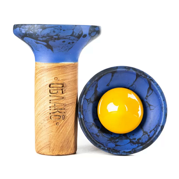 Чаша Облако Flow Yellow On Blue Black Marble в Краснодаре