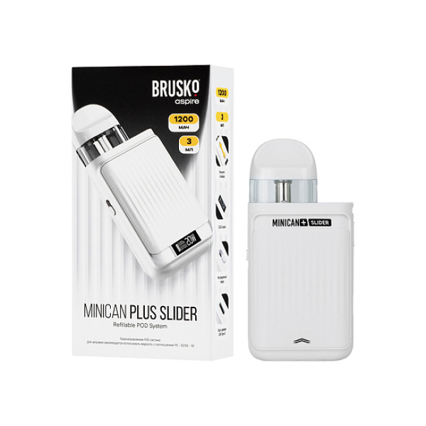 POD-система Brusko Minican      Plus Slider Белый в Краснодаре