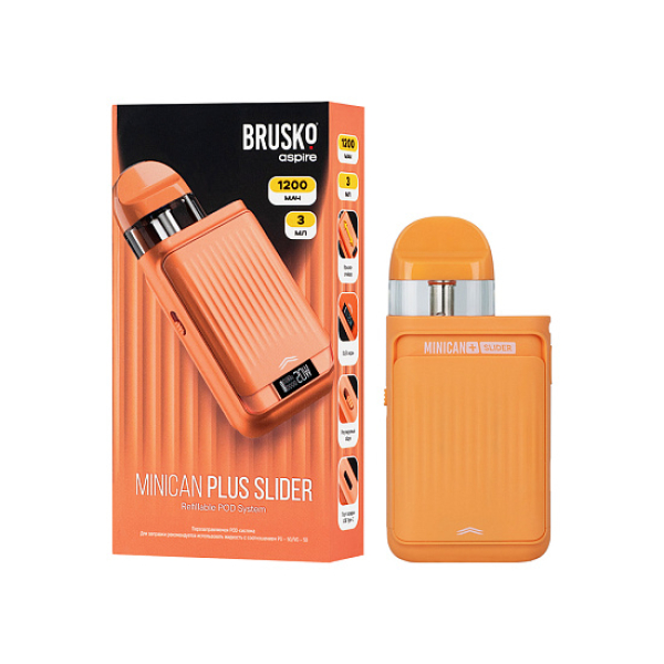 POD-система Brusko Minican      Plus Slider Оранжевый в Краснодаре