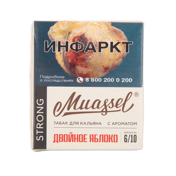 Табак Muassel Strong Двойное Яблоко 40 грамм в Краснодаре