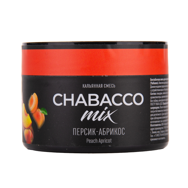 Бестабачная смесь Chabacco Mix Medium Peach Apricot 40 грамм в Краснодаре