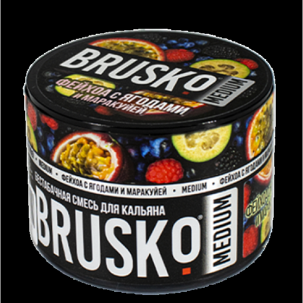 Бестабачная смесь Brusko Zero Фейхоа С Ягодами И Маракуйей 50 грамм в Краснодаре