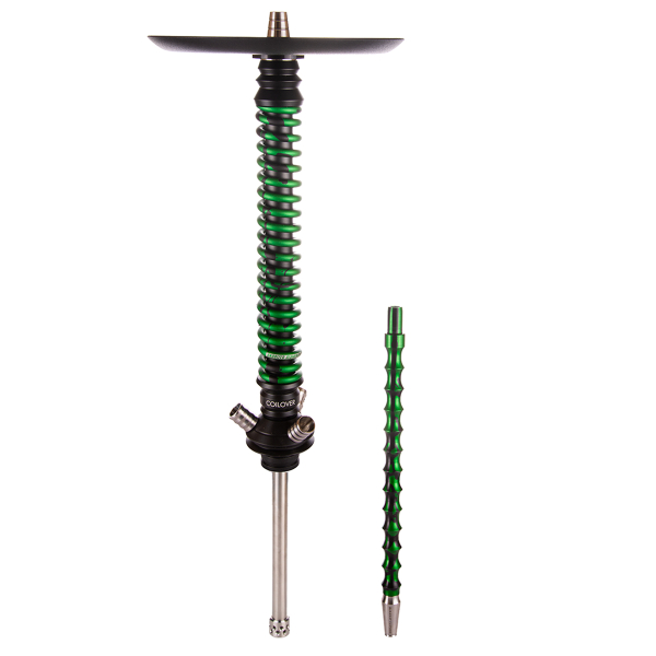 Кальян Mamay Customs Coilover Большой  Черный Зелёный Сплеш в Краснодаре