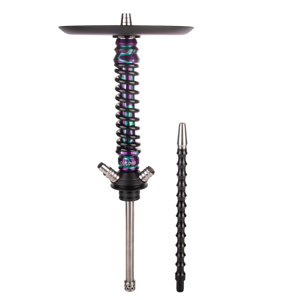 Кальян Mamay Customs Coilover Mini  Фиолетово Бирюзовый Сплеш Чёрный в Краснодаре