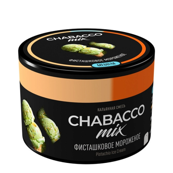 Бестабачная смесь Chabacco Mix Pistachio Ice Cream Фисташковое Мороженое Medium 40 грамм в Краснодаре